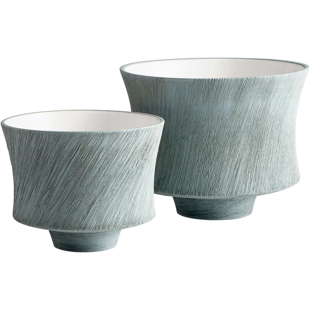 Selena Slab Oyster Blue Planter, Large - Image 2