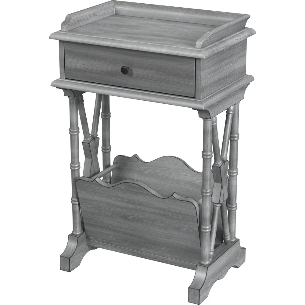 Cummings End Table With Storage In Gray - Image 3