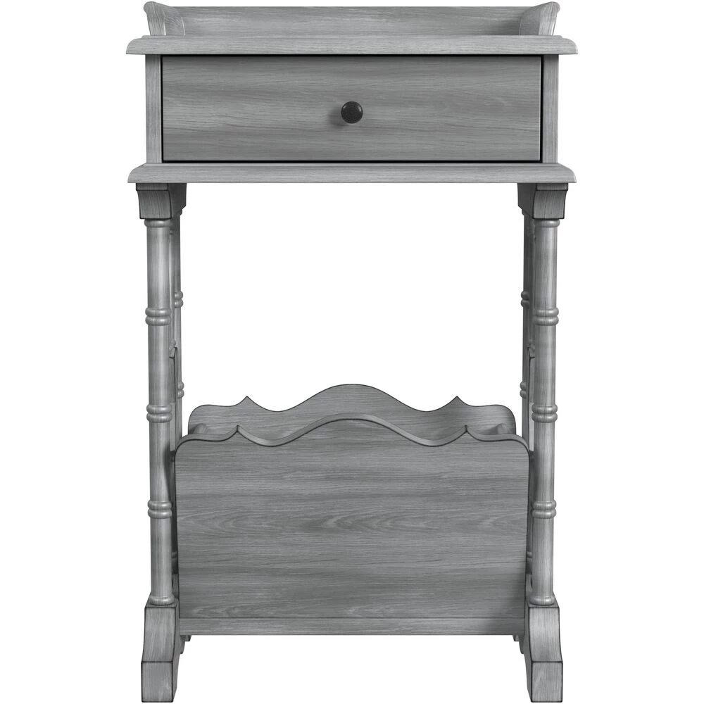 Cummings End Table With Storage In Gray - Image 4