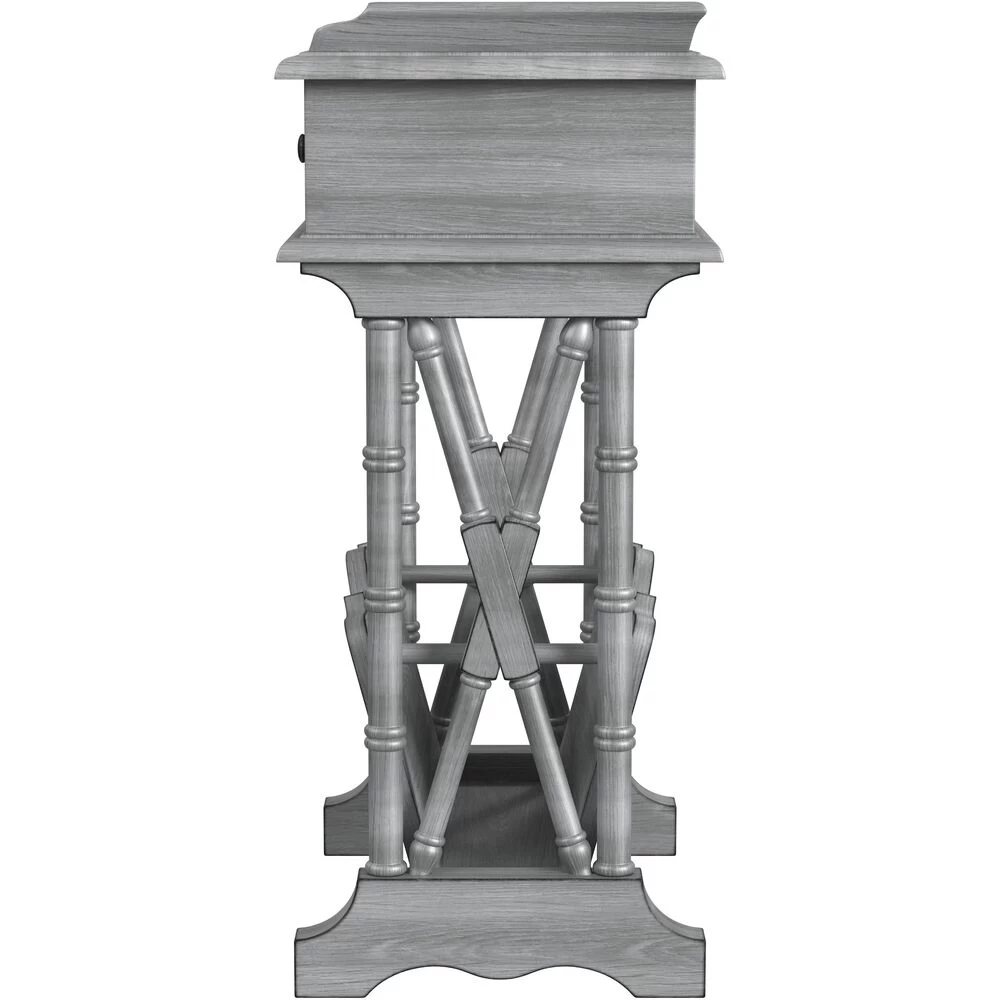 Cummings End Table With Storage In Gray - Image 5