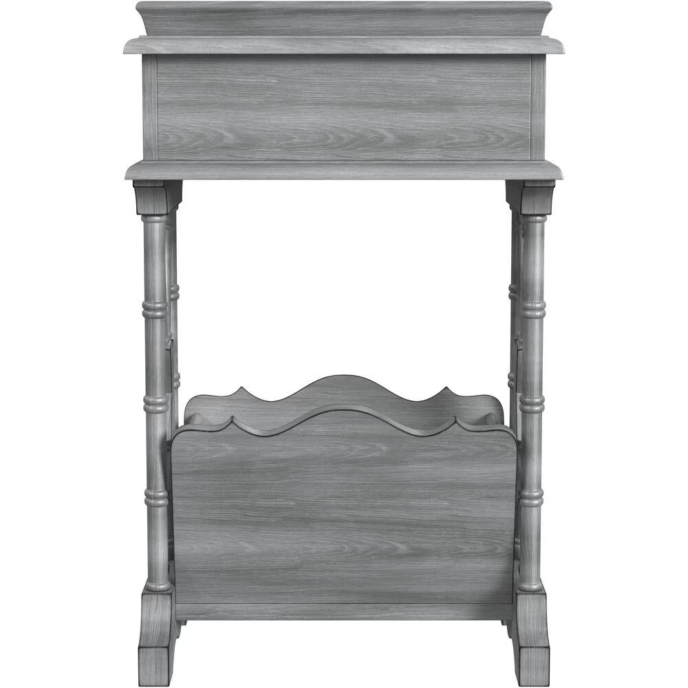 Cummings End Table With Storage In Gray - Image 6