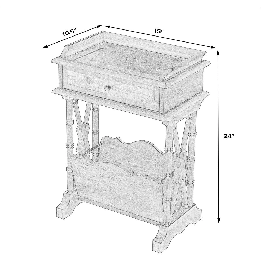 Cummings End Table With Storage In Gray - Image 2