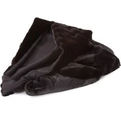 Carter 55 Inch Angora Ebony Throw