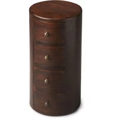 Liam Solid Wood 23 X 11 Inch Artifacts Accent Table, Pedestal