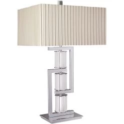 Ambience 31 Inch 150.00 Watt Chrome Table Lamp Portable Light