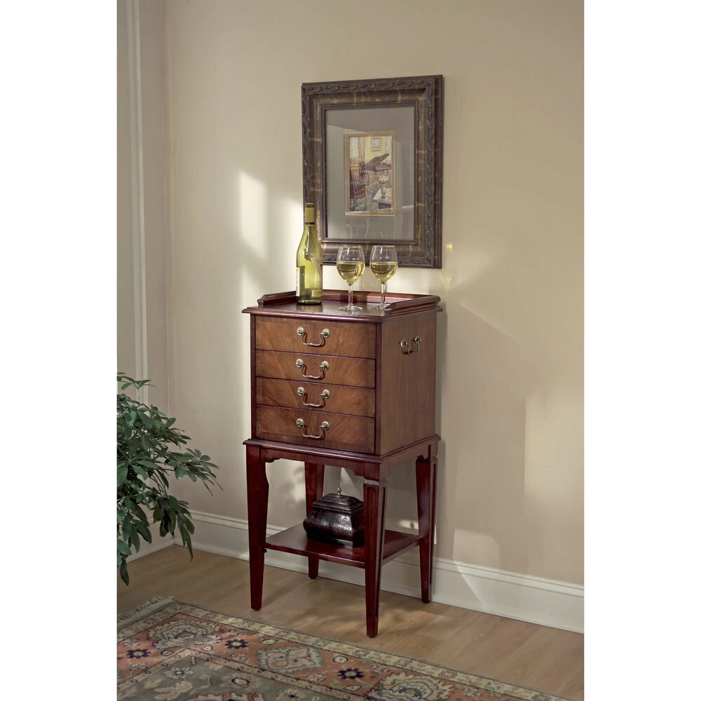 Hardwick 18 X 14 Inch Plantation Cherry Serving Table - Image 4