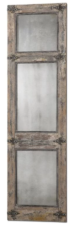Saragano 78 X 22 Inch Slate Blue Leaner Mirror