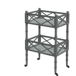 Foster 2 Tier Bar Cart In Gray