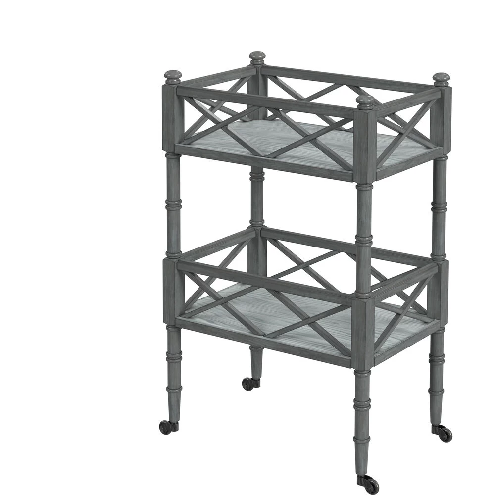 Foster 2 Tier Bar Cart In Gray
