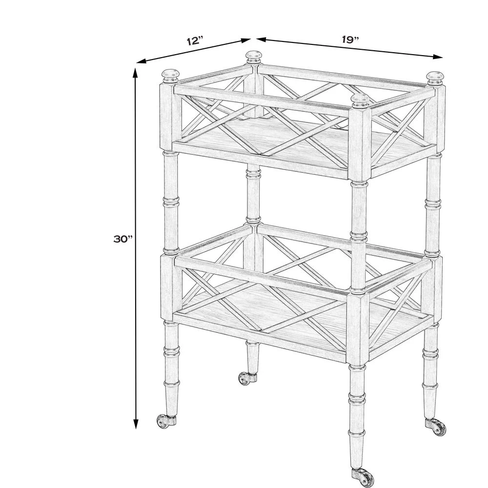 Foster 2 Tier Bar Cart In Gray - Image 3
