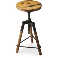 Industrial Chic Hinton Reclaimed Wood 26 Inch Metalworks Barstool
