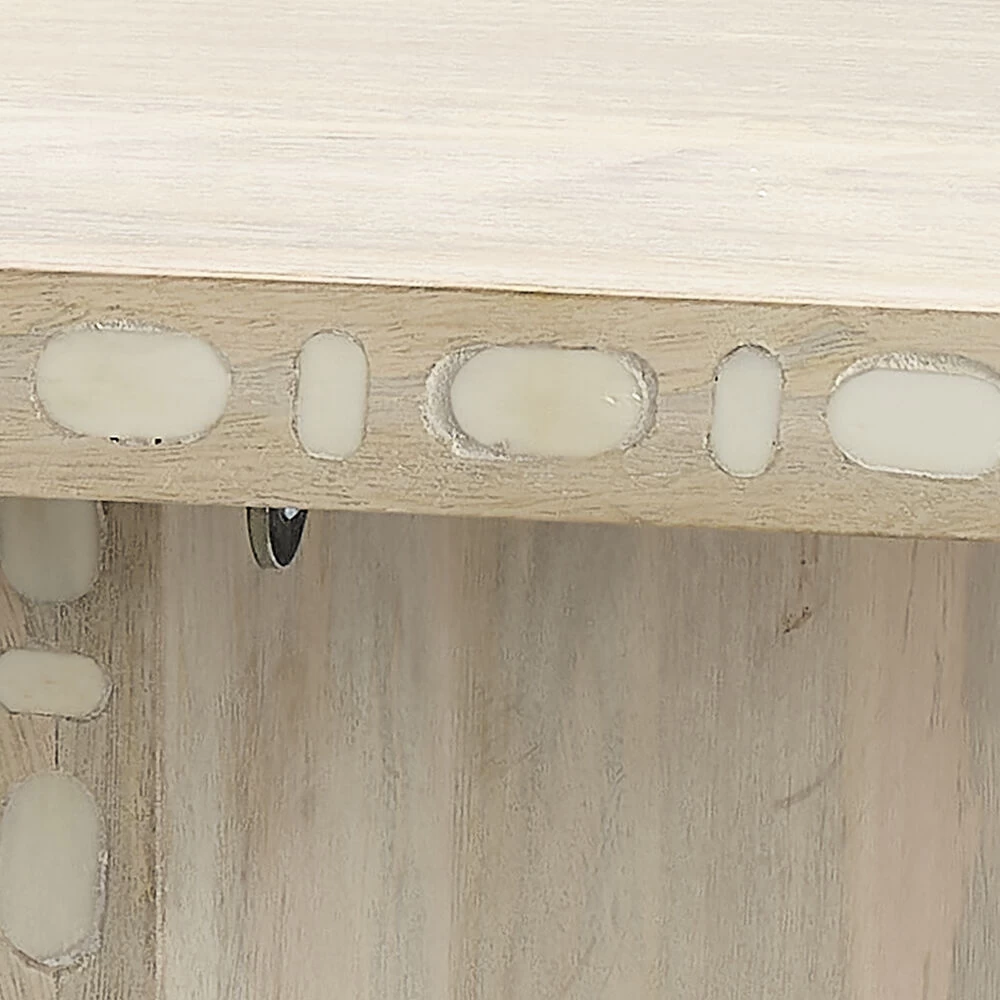 Sama 72 X 30 Inch White Patina Dining Table - Image 4