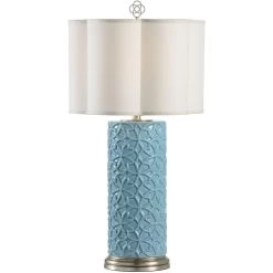 Biltmore 32 Inch 100 Watt Sky Blue Glaze Table Lamp Portable Light