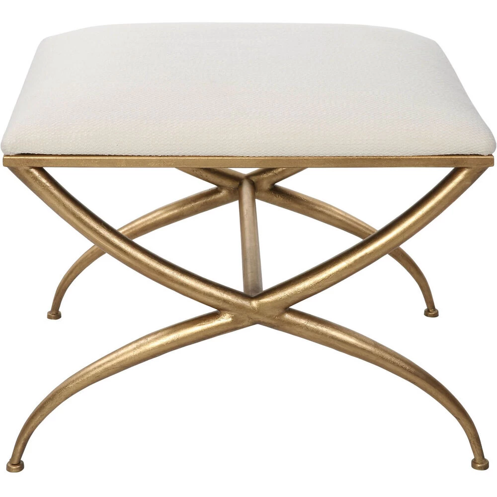 Crossing Gold Leaf And White Bench, Small