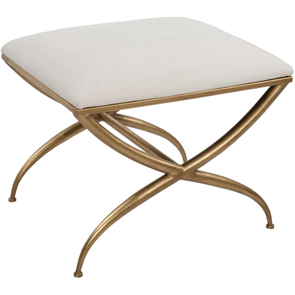 Crossing Gold Leaf And White Bench, Small - Image 2