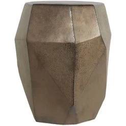 Maquette Garden 18 Inch Aged Golden Bronze Garden Stool