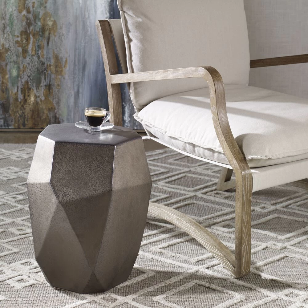 Maquette Garden 18 Inch Aged Golden Bronze Garden Stool - Image 2