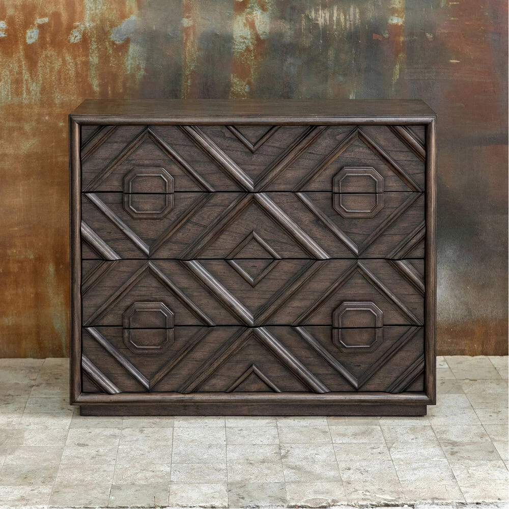 Mindra Deep Walnut Drawer Chest - Image 2
