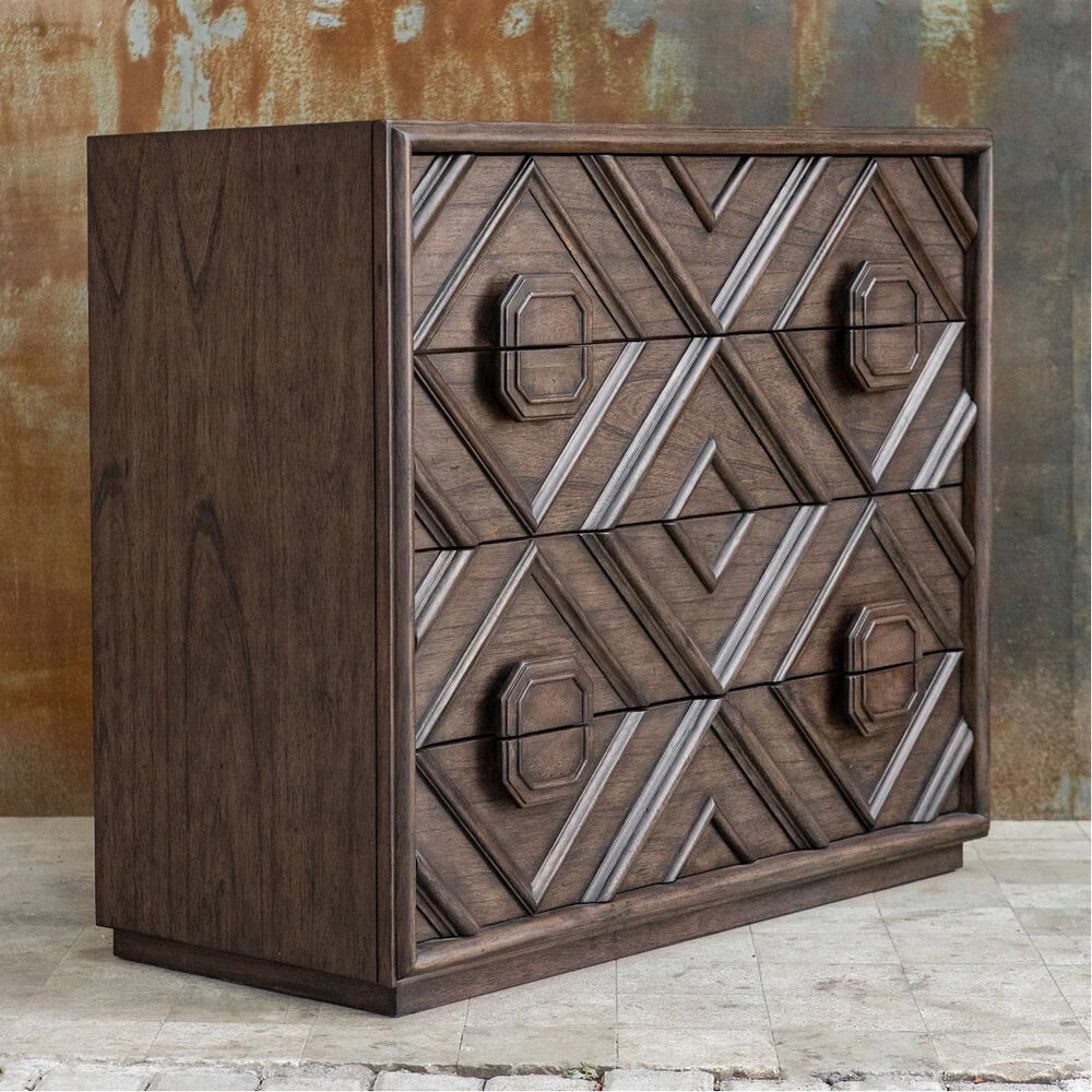 Mindra Deep Walnut Drawer Chest - Image 7