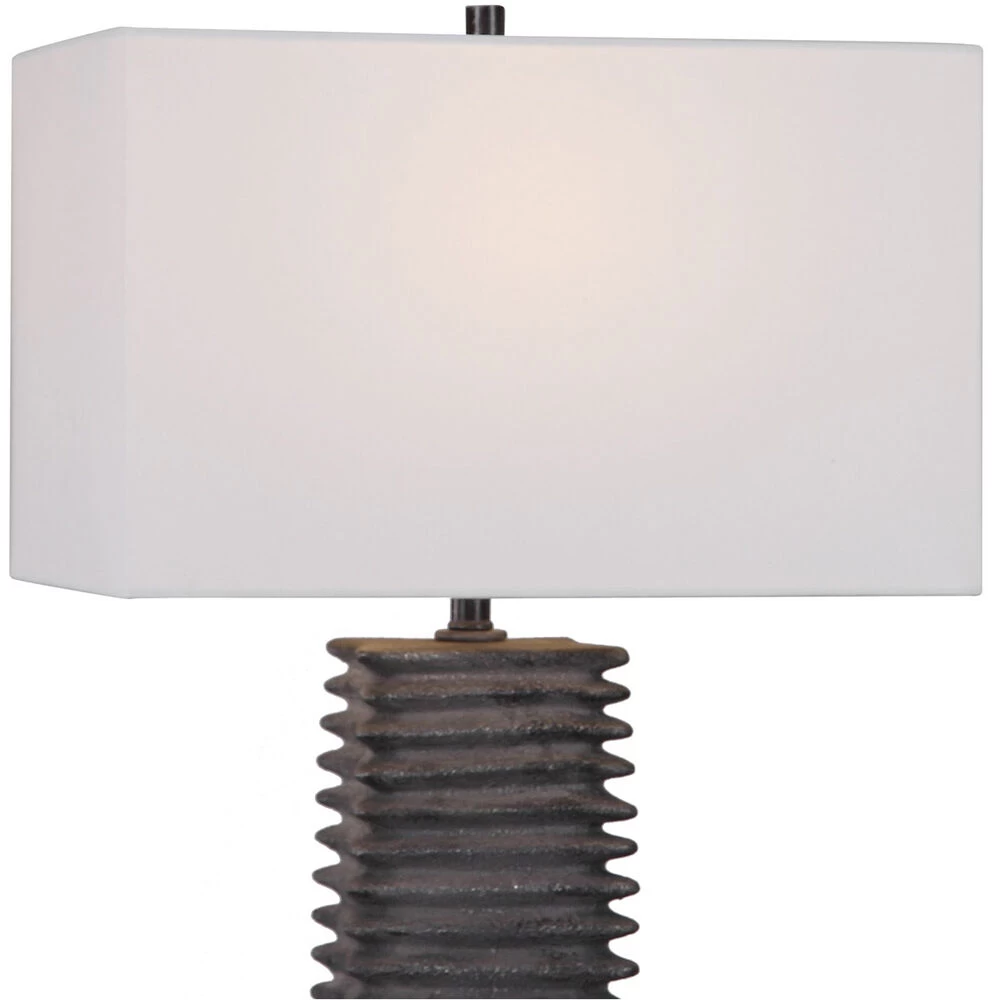 Sanderson 27 Inch 150 Watt Metallic Charcoal Glaze Table Lamp Portable Light - Image 4