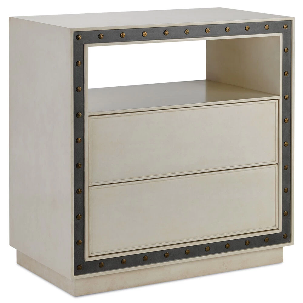 Bristol Faux Bone/Vintage Steel/Antique Brass/Walnut Chest - Image 2