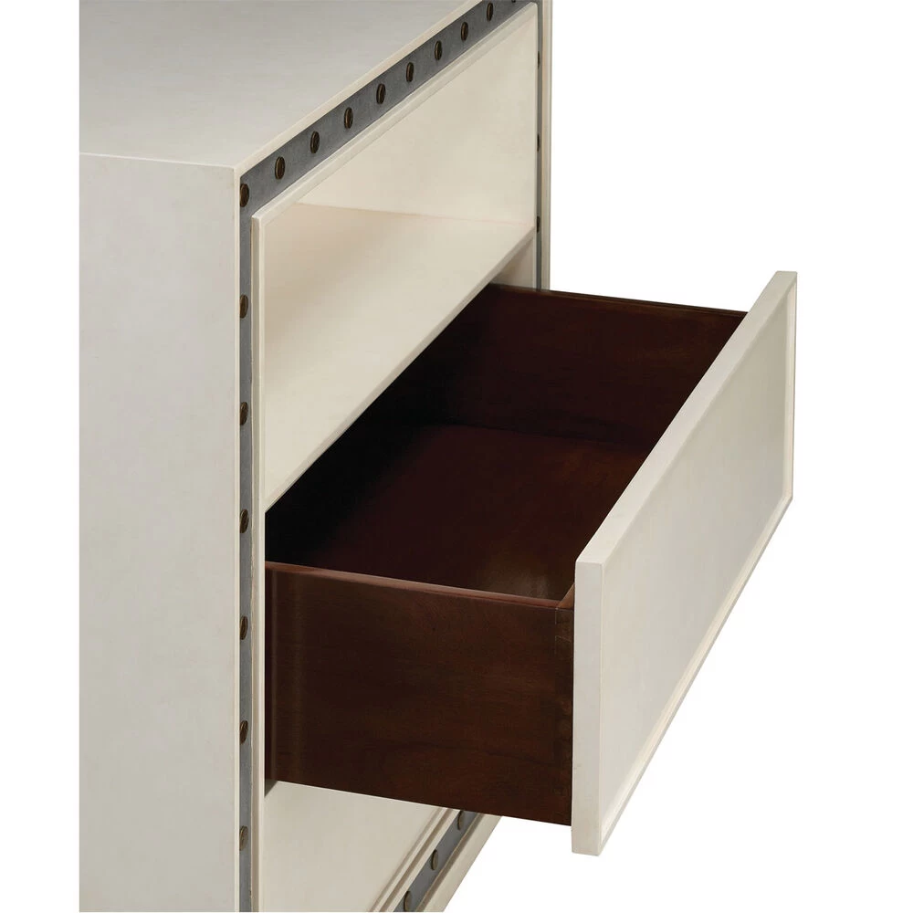 Bristol Faux Bone/Vintage Steel/Antique Brass/Walnut Chest - Image 3