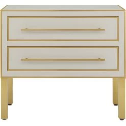 Arden Ivory/Satin Brass Chest