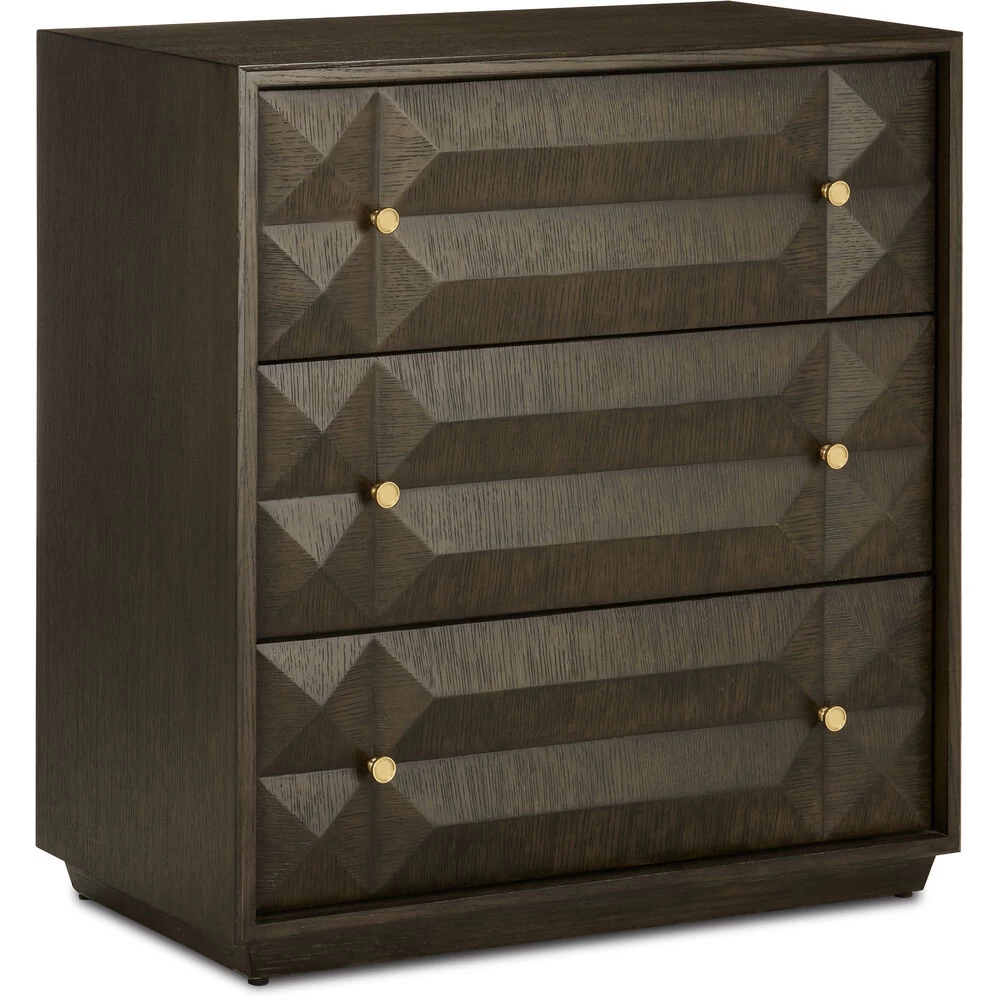 Kendall Dove Gray And Polished Brass Chest