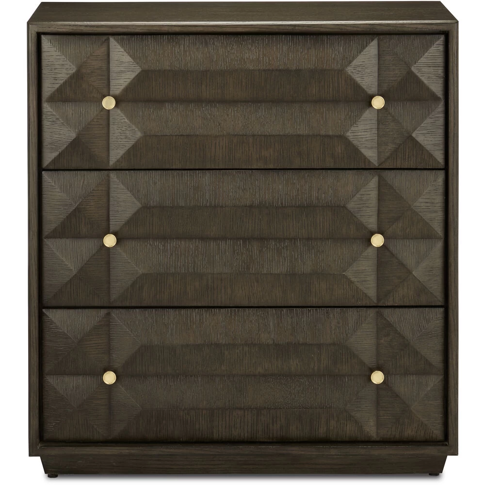 Kendall Dove Gray And Polished Brass Chest - Image 2