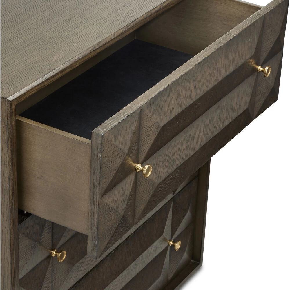 Kendall Dove Gray And Polished Brass Chest - Image 6