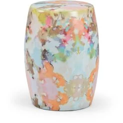 Laura Park Designs 18 Inch Multi Color Decal Garden Seat