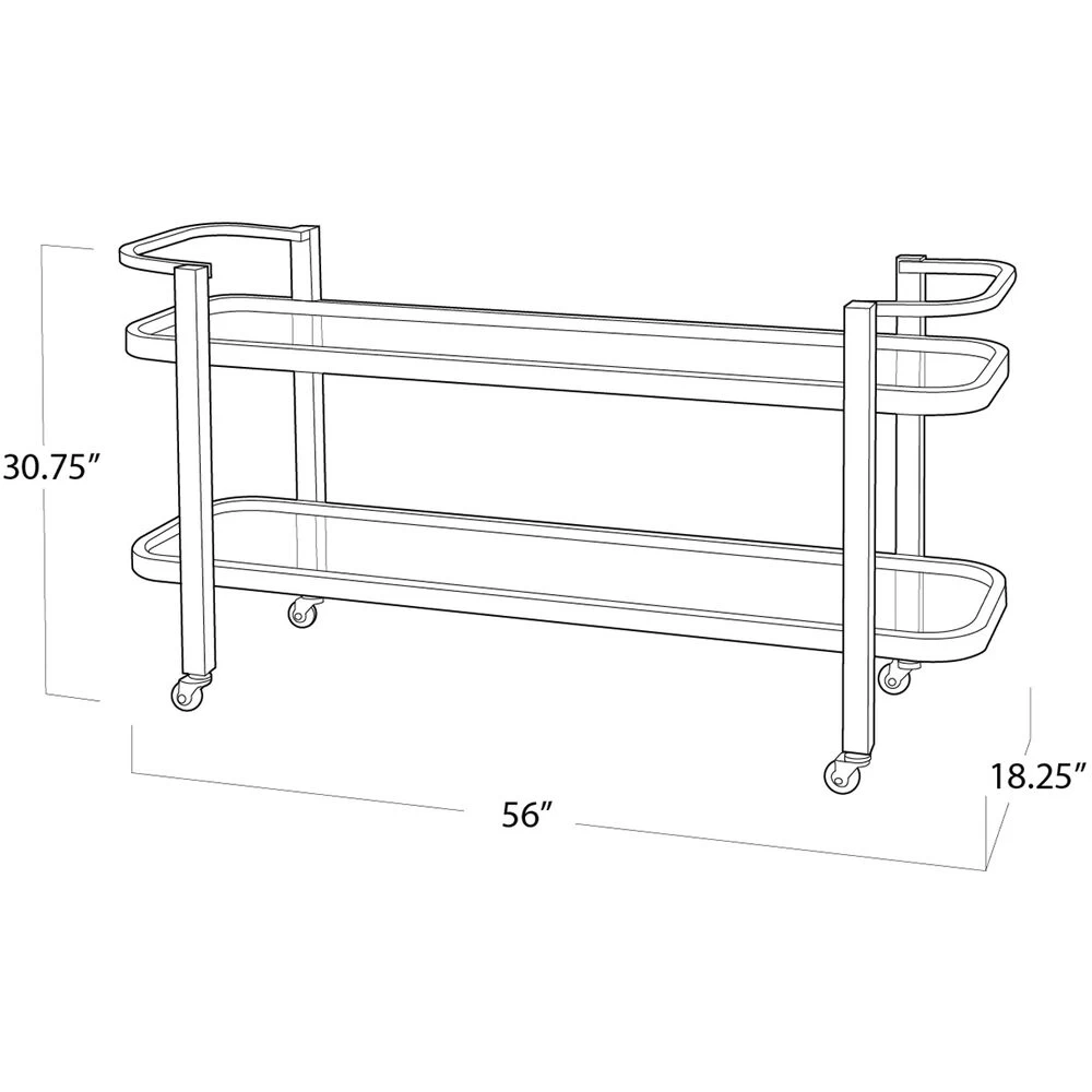 Carter Stainless Steel Bar Cart - Image 6