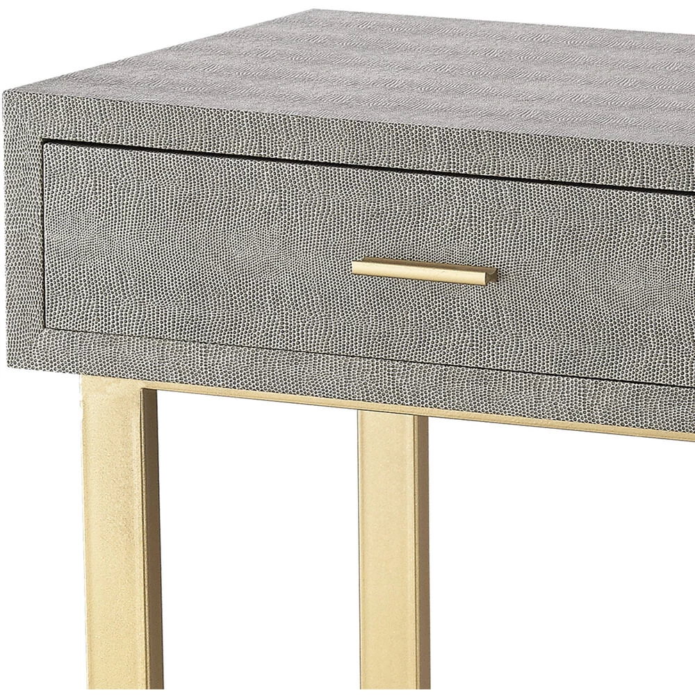 STERLING Sands Point 42 X 21 Inch Gray With Gold Desk, 2 Drawer - Image 2