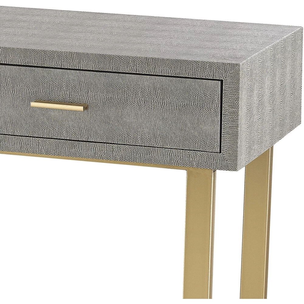 STERLING Sands Point 42 X 21 Inch Gray With Gold Desk, 2 Drawer - Image 4
