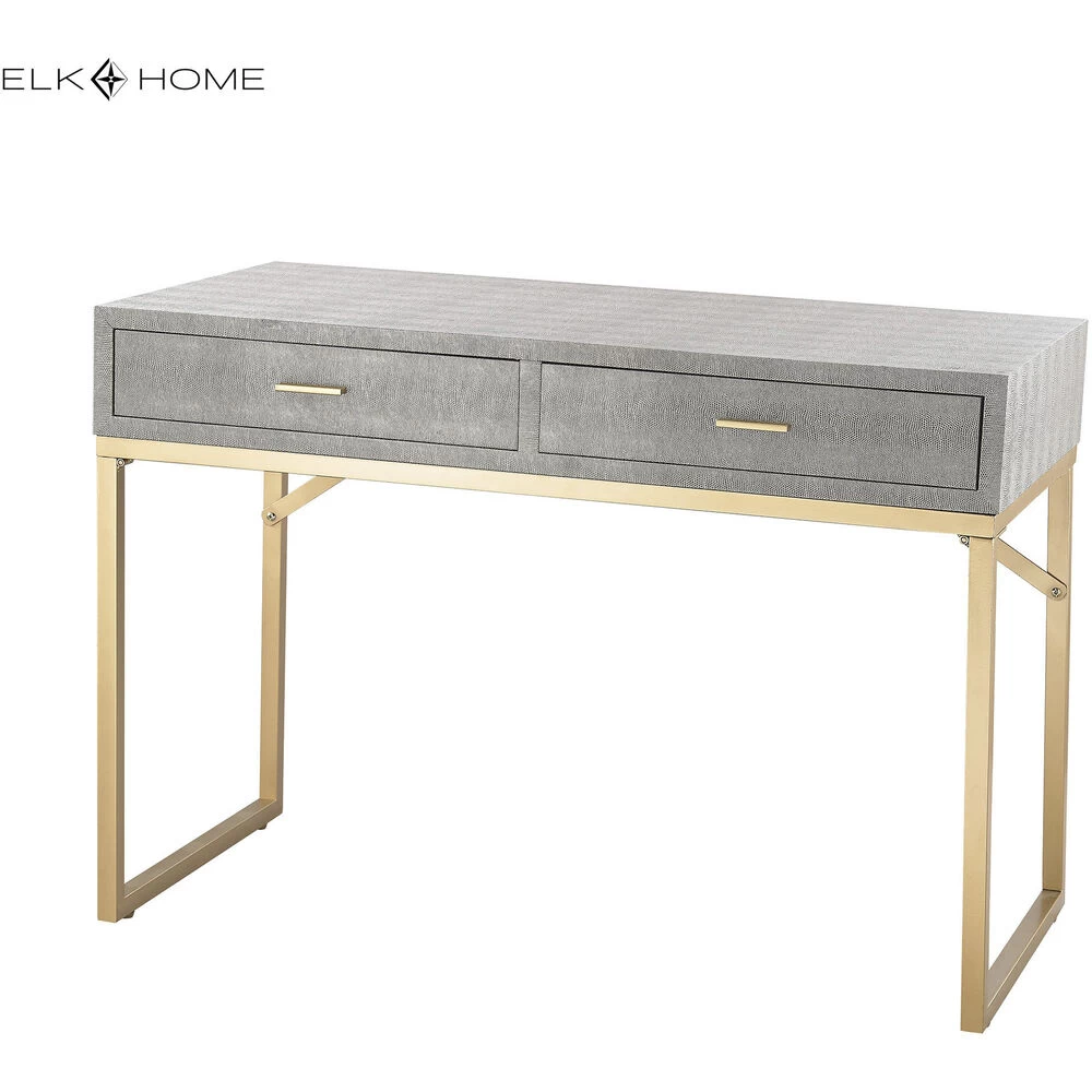 STERLING Sands Point 42 X 21 Inch Gray With Gold Desk, 2 Drawer - Image 7
