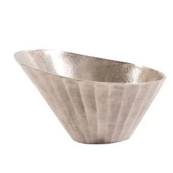 Chiseled Metal 9 X 6 Inch Decorative Bowl