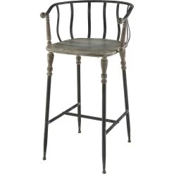 STERLING Yonkers 31 Inch Galvanized Bar Stool