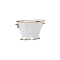 Shayla Copas White/Metallic Gold Planter