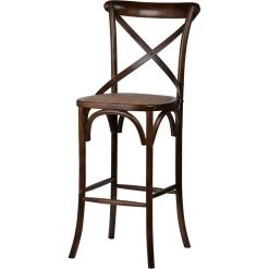 Ebury 46 Inch Dark Brown And Black Brush Bistro Bar Chair