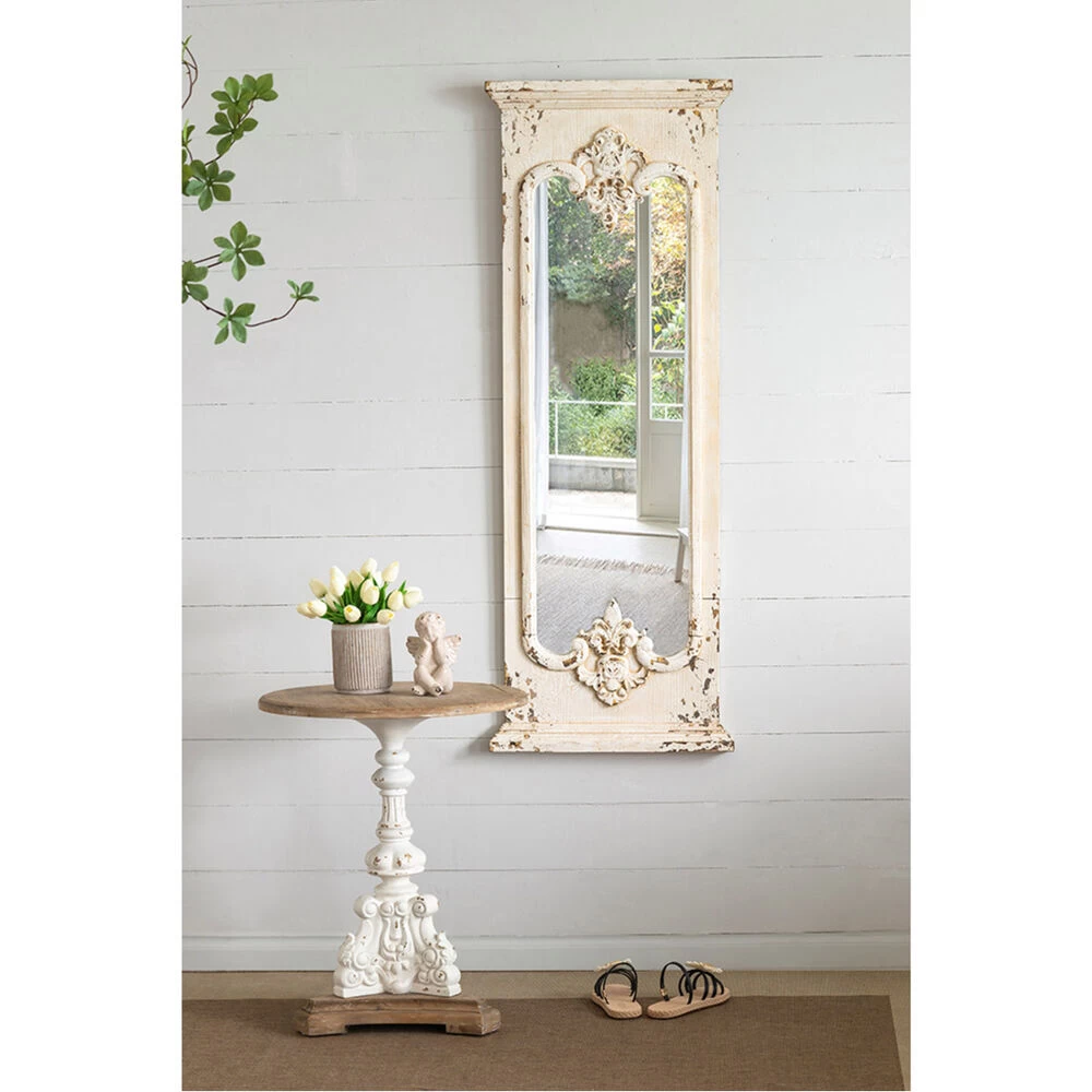 Signature 22 Inch Antique White Side Table - Image 4