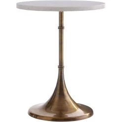 Irving 16 Inch White Accent Table
