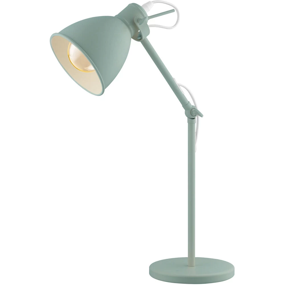 EGLO Priddy 17 Inch 40.00 Watt Pastel Light Green Desk Lamp Portable Light