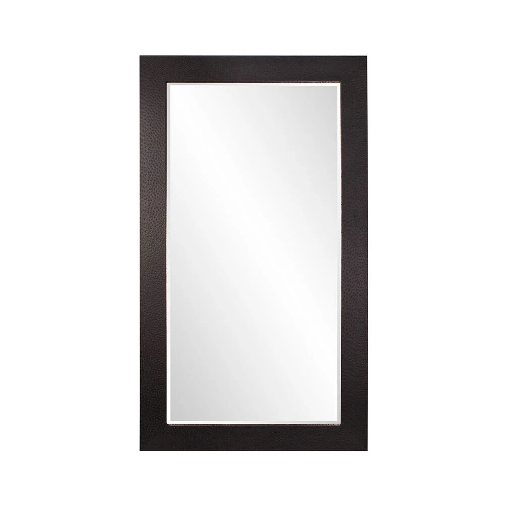 Wilde 84 X 48 Inch Ostrich Textured Faux Leather Floor Mirror