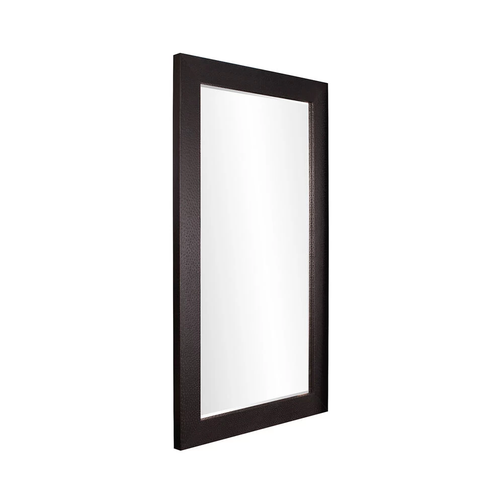 Wilde 84 X 48 Inch Ostrich Textured Faux Leather Floor Mirror - Image 2