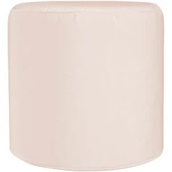 No Tip 17 Inch Seascape Sand Outdoor Cylinder Ottoman With Cover