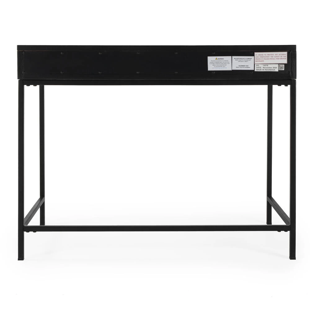 Belka Desk With Drawers In Black - Image 8