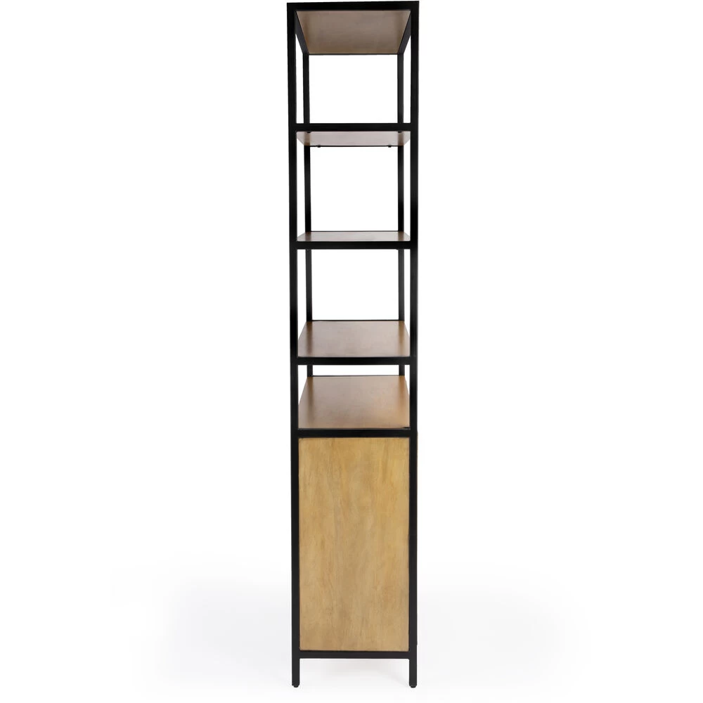 Hans 35.25" W X 84.25"H Open & Closed Etagere Bookcase In Light Brown - Image 6