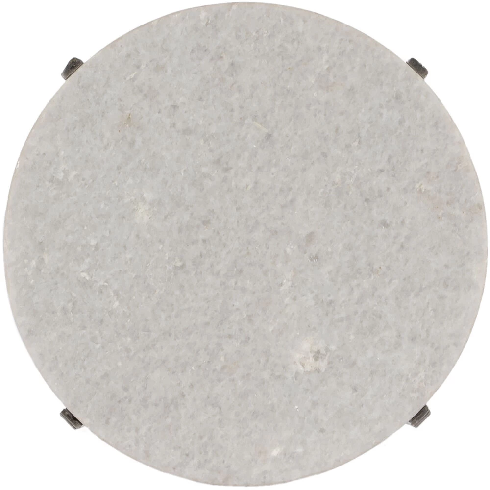 Nigella Marble And Silver Cross Legs Side Table In Multi-Color - Image 7