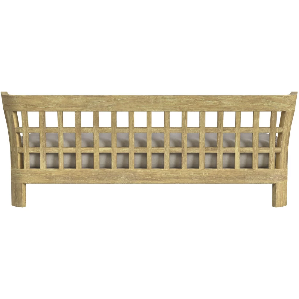 Monhegan Teak Outdoor Sofa In Light Brown - Image 5