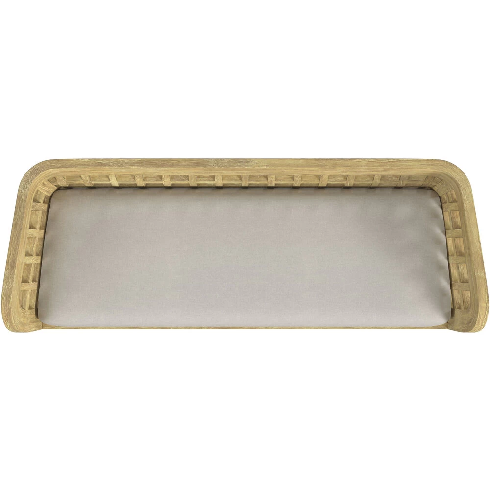 Monhegan Teak Outdoor Sofa In Light Brown - Image 6